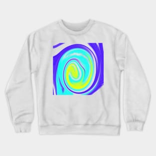 Blue purple green watercolor fluid paint art Crewneck Sweatshirt